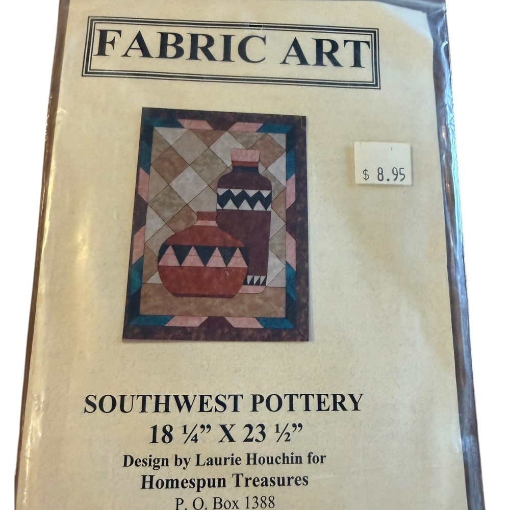 Homespun Treasures Southwest Pottery Fabric Art Pattern Laurie Houchin 2003